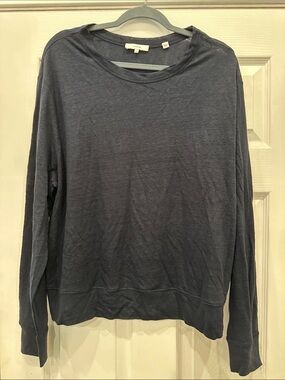 Vince Navy Lightweight Crewneck Sweater (21)